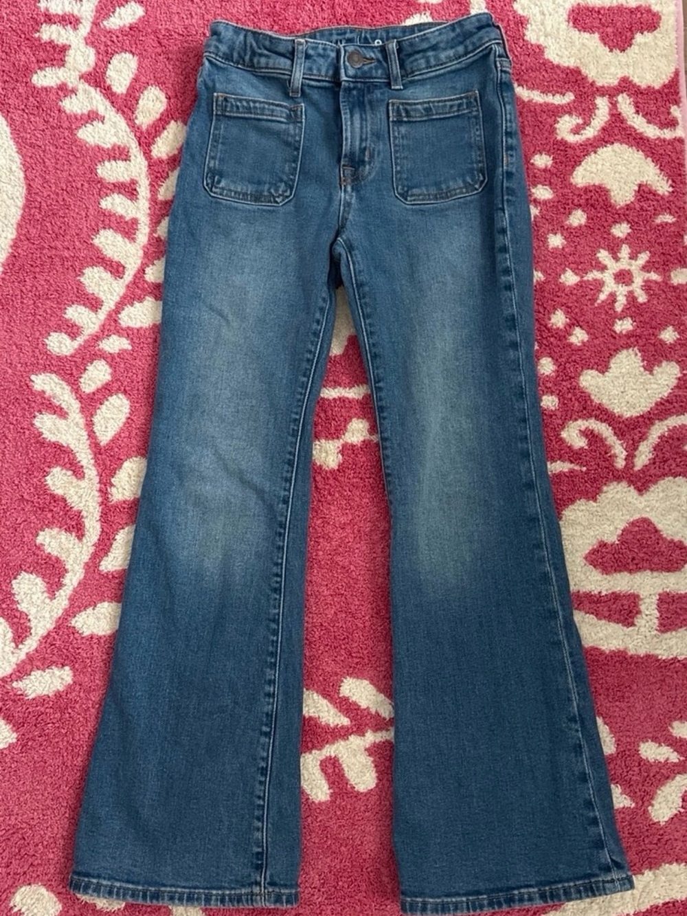 Gap kids 70's flare high rise jeans size 8